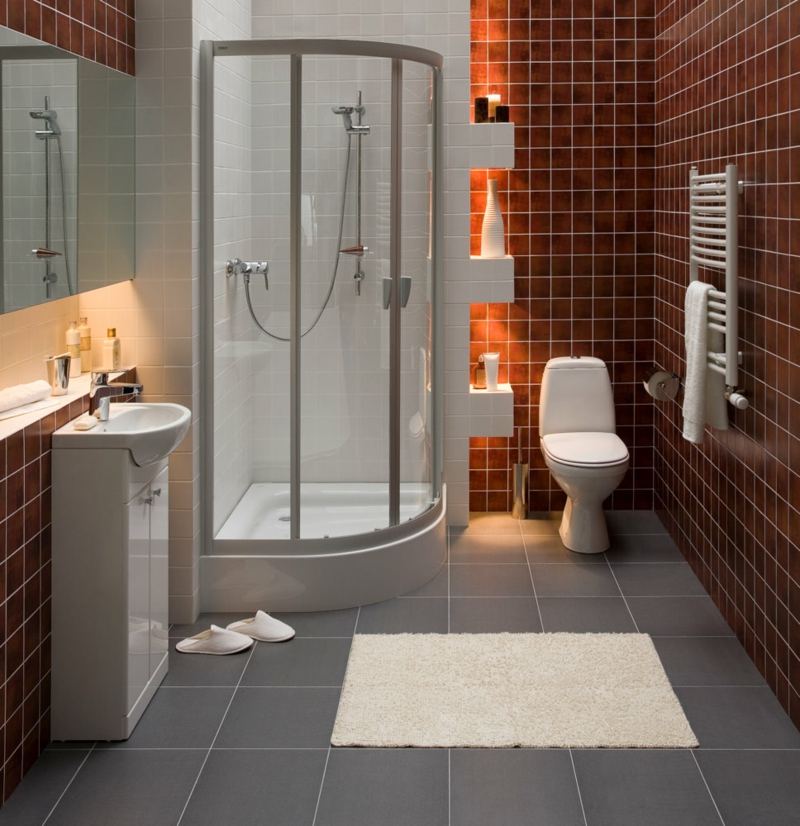 Petite salle de bains avec wc: 55 idées de meubles et déco Salle de bain avec douche