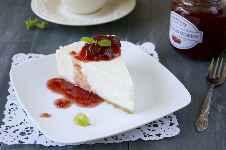 recette-repas-de-noel-vegetarien-cheesecake-framboise