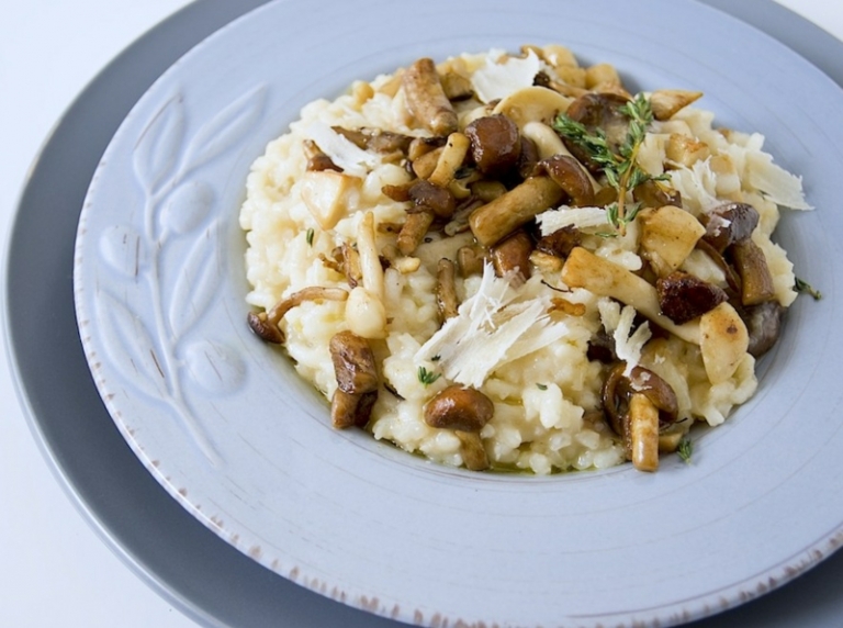 recette-repas-de-noel-vegetarien-risotto-champignons-vin-blanc