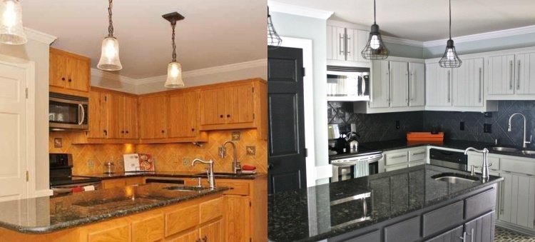 Rénovation cuisine: 37 idées armoires et photos avant/après Armoires désign Peinte de cuisine