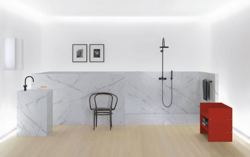 robinet design salle-bains-douche-italienne-chaise
