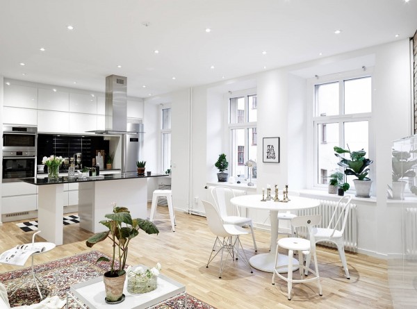 salle-manger-meubles-design-scandinave-blancs