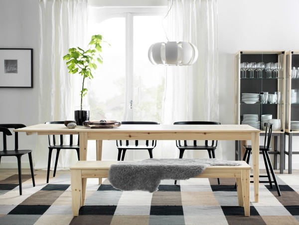 salle manger meubles design scandinave bois naturel clair