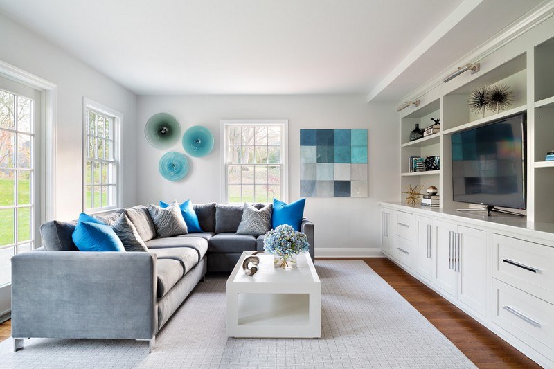 Bleu turquoise et gris en 30 idées de peinture et décoration Etgris