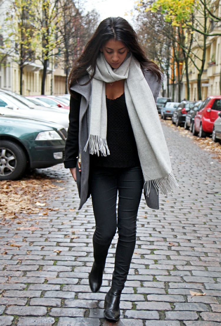 tenue-automne-foulard-chaussures-noires-leggings