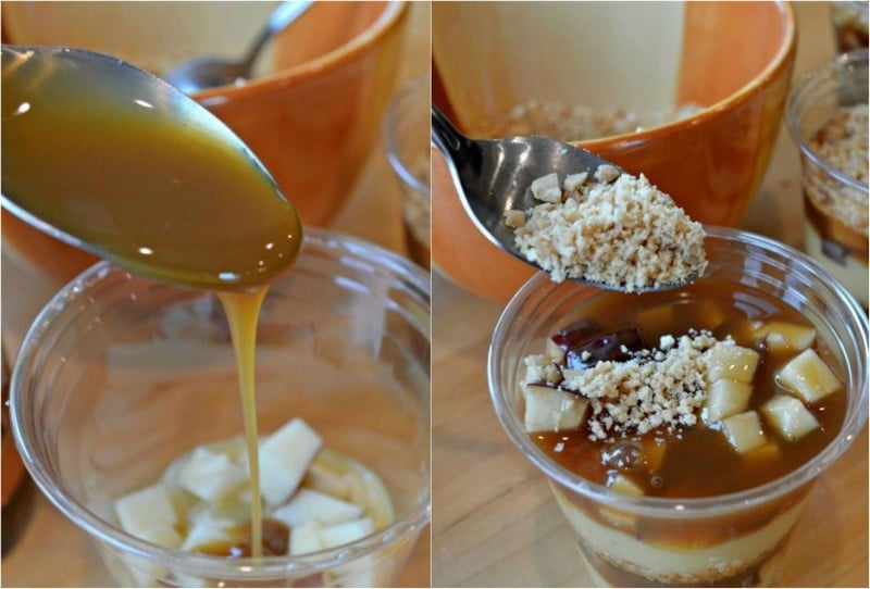 verrine-sucrée facile rapide pommes sirop caramel noix