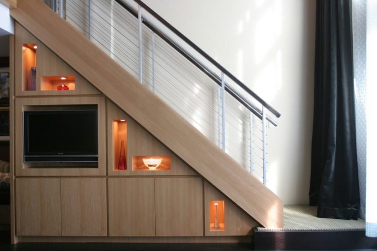Aménagement sous escalier utilisation optimale de l'espace Escalier désign Meuble