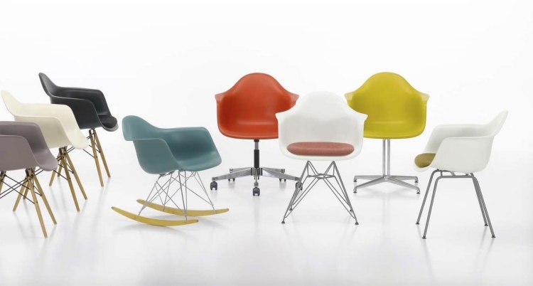 chaise Charles Eames plusieurs variantes-piètement-couleur-coque