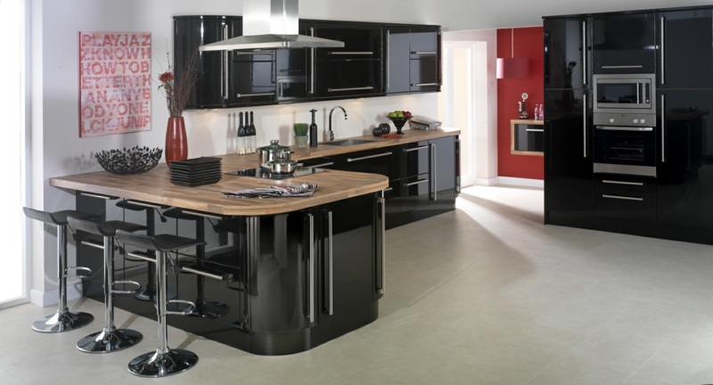 Cuisine noire mat et cuisine noire et blanche 48 inspirations Cuisine moderne noire