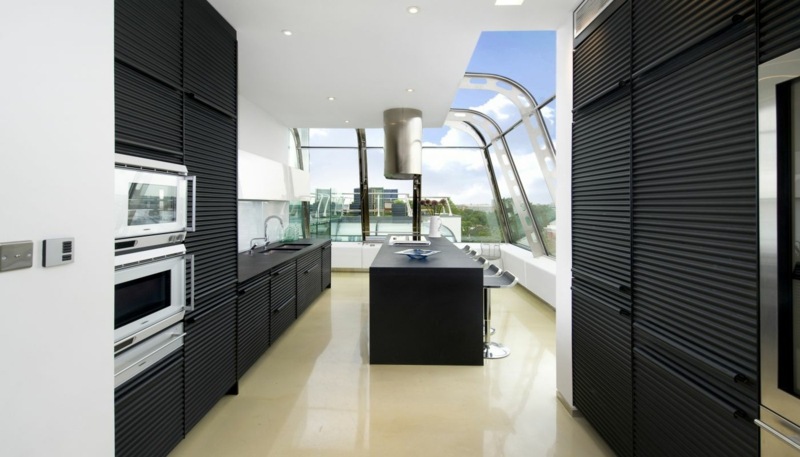 Cuisine noire mat et cuisine noire et blanche 48 inspirations Terrasse sol inspiration