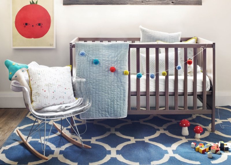 Décoration chambre bébé garçon en bleu – 36 idées cool Chambre fille fushia et blanc