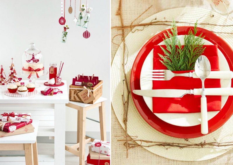 deco-table-noel-rouge-blanc-candy-bar-blanc-rouge-mini-sapins-papier-vaisselle-blanc-rouge-branche-cypres