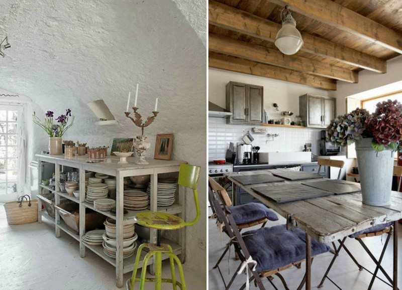 decoration-maison-campagne-armoire-ouverte-bois-poutres-apparentes-table-rustique
