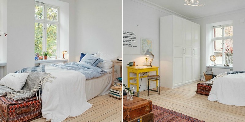 dressing-petite-chambre-dressing-blanc-parquet-bois-clair dressing pour petite chambre