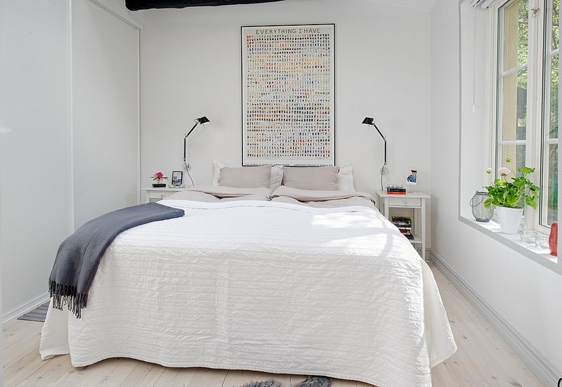 dressing-petite-chambre-dressing-blanc-porte-coulissante-grand-lit dressing pour petite chambre