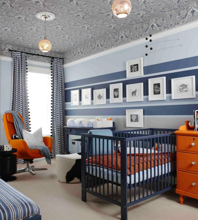 décoration chambre bébé garçon mobilier-bleu