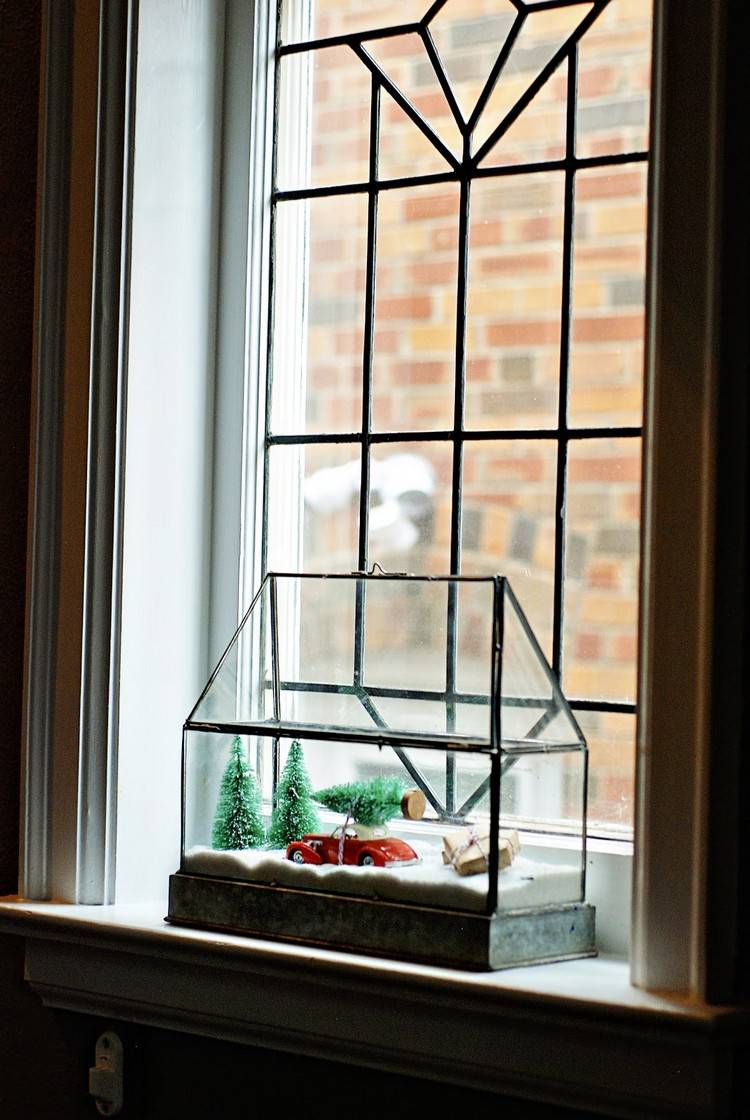 décoration-fenêtre-Noël-paysage-extérieur-vitrine-décorative