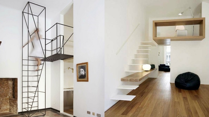 escalier gain de place design moderne-variantes