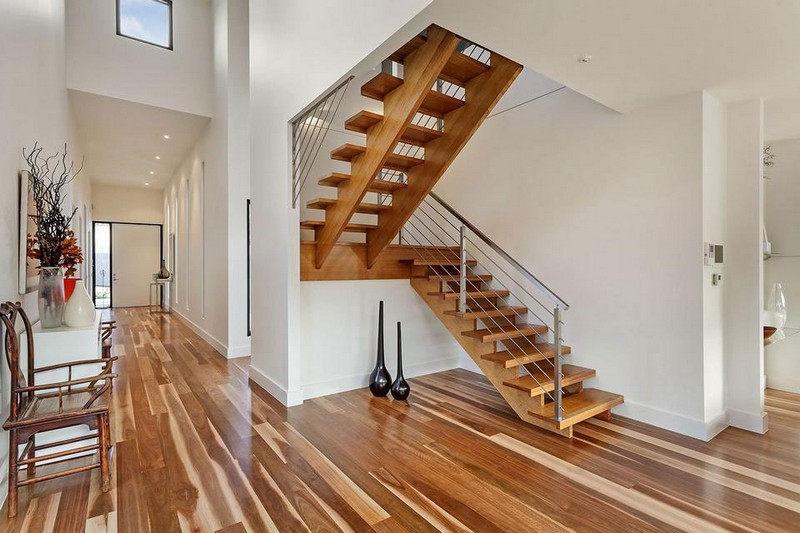 escaliers-bois-demi-tournant-bois-balustrade-barres-horizontales escaliers en bois