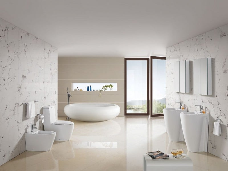 inspiration-salle-bain-lavabo-colonnes-baignoire-galet-murs-blancs