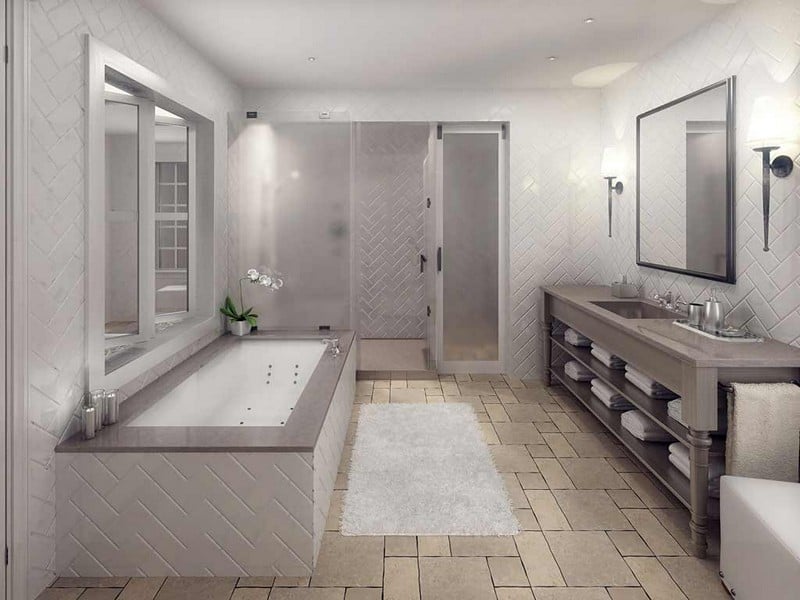 inspiration-salle-bain-moderne-grise-sol-pierre-naturelle-murs-originaux