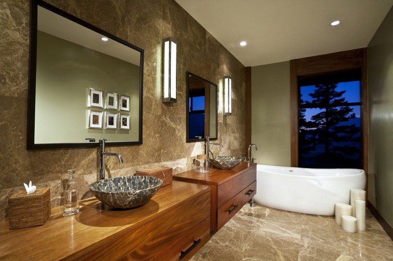 inspiration-salle-bain-sol-murs-marbre-meubles-bois-massif-vasques-poser