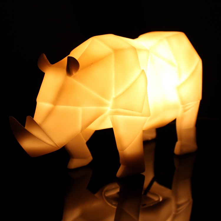 lampe-origami-rhinocéros