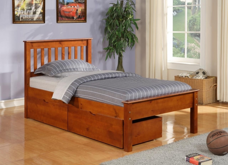 lit avec rangements bois-parquet-bois-clair