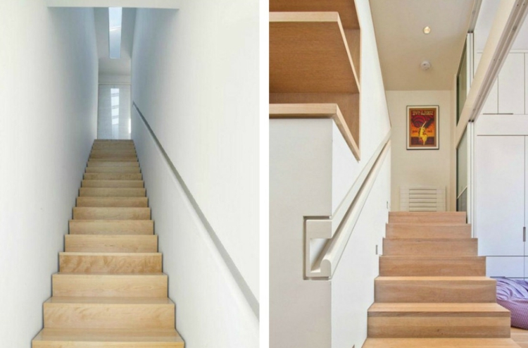 main-courante-escalier-encastrée-mur-marches-bois-clair