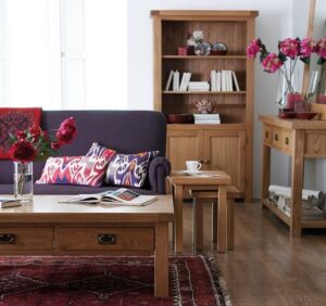 meuble-mexicain-table-basse-bois-massif-commode-bois-fleurs-decoratives