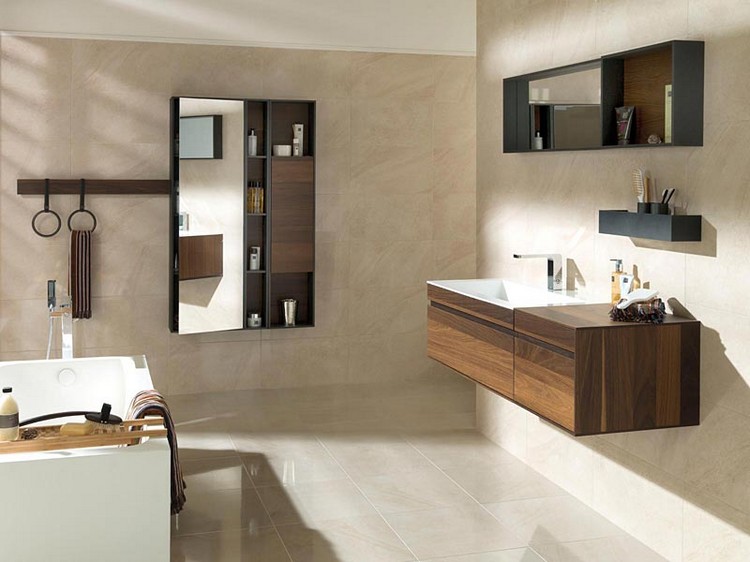 meuble-sous-vasque-salle-bain-mural-bois-dess-gamadecor meuble sous vasque salle de bain