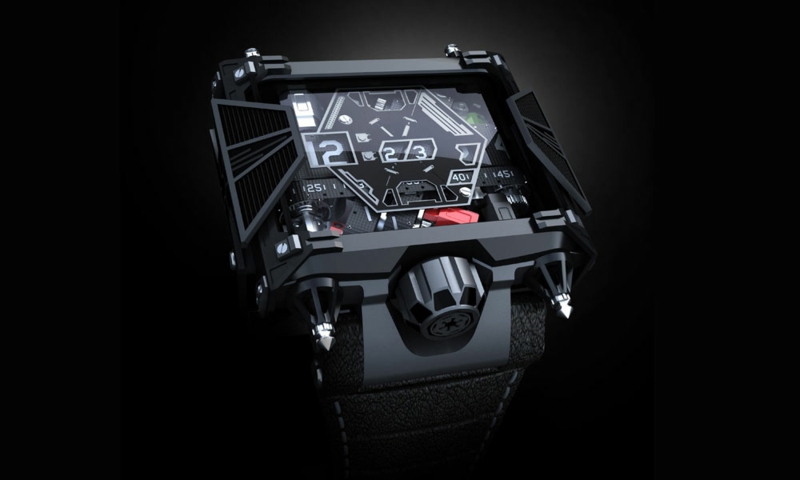 montre design noire-inspirée-film-Star-Wars