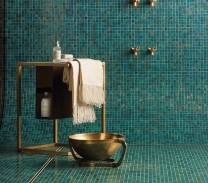 mosaique-salle-bain-vert-sarcelle-bleu-canard-fabuleux-accents-laiton