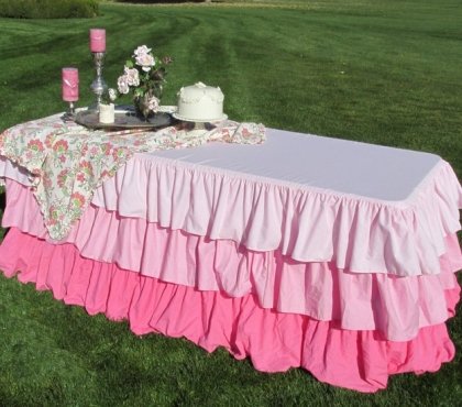 nappe de table jardin-frou-frou-rose-tricolore-ambiance-romantique