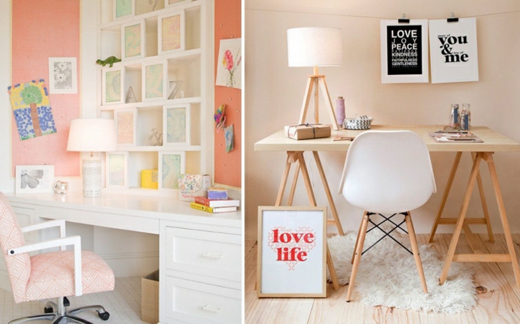 orange-pastel-beige-murs-bureau-blanc-chaises-design-assorties