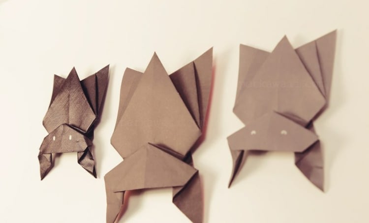 origami-animaux-chauve-souris-papier-brun origami animaux