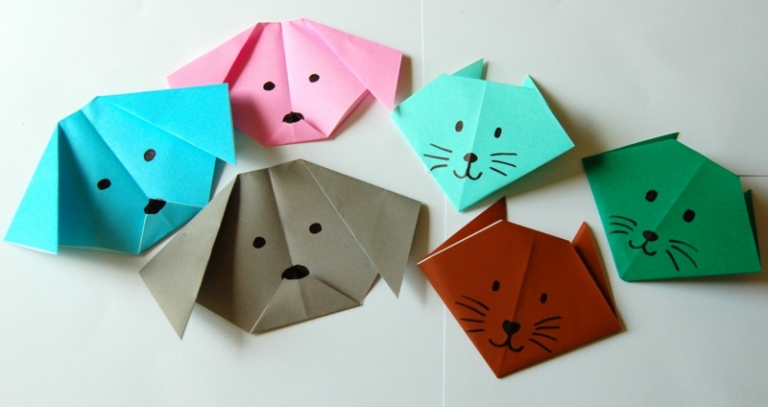 origami-animaux-chiens-chats-papier-plie origami animaux