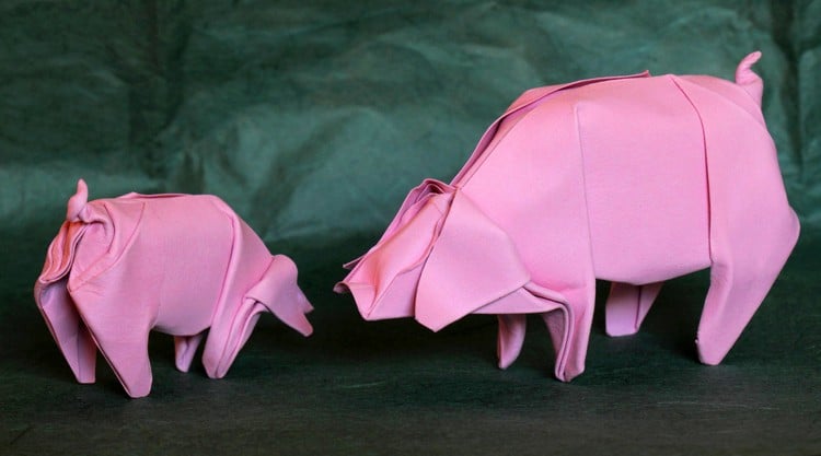 origami-animaux-cochonnes-roses
