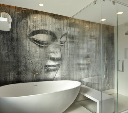 papier-peint-salle-bain-feng-shui-déco-minimaliste