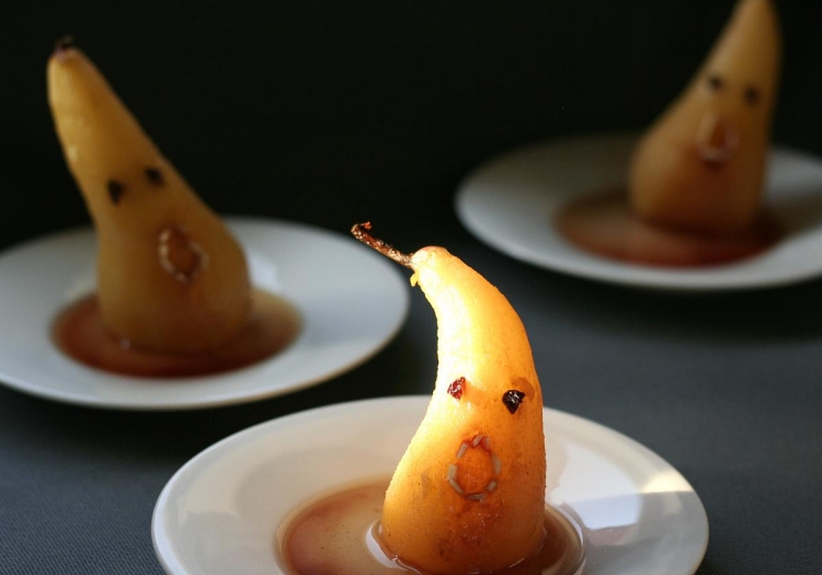 recettes-Halloween-dessert-facile-drôles-poires-fantômes