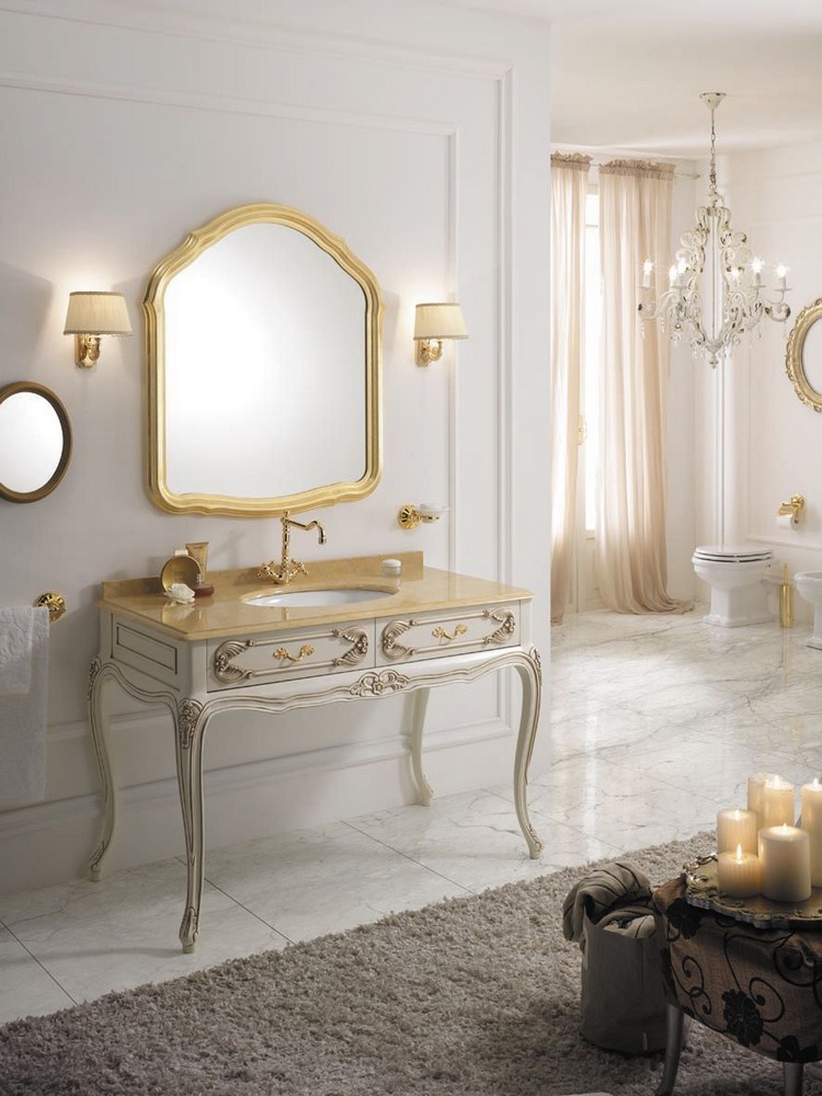 salle-bain-baroque-blanc-tapis-design-gris