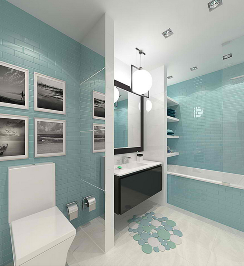 salle-bain-coloree-carrelage-mural-bleu-glacier-meuble-vasque-noir