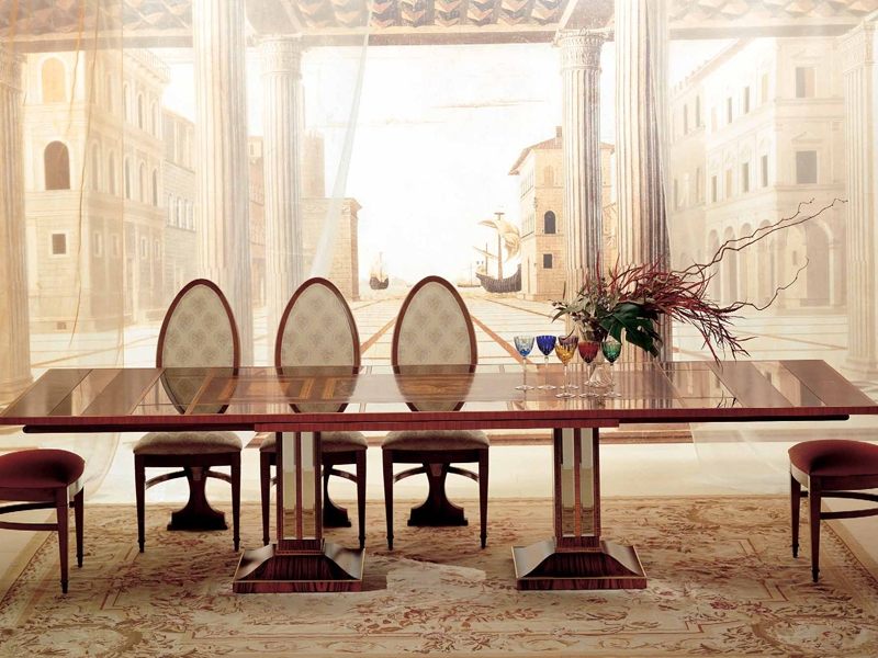 style-Louis-XV-table-manger-rallonge-marqueterie-acajou