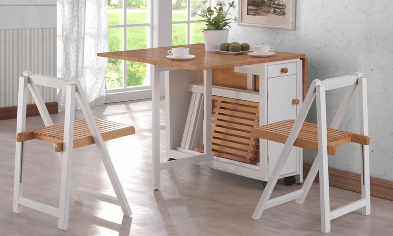 Table gain de place 55 idées pliantes, rabattables ou gigogne Pliante de cuisine table décor