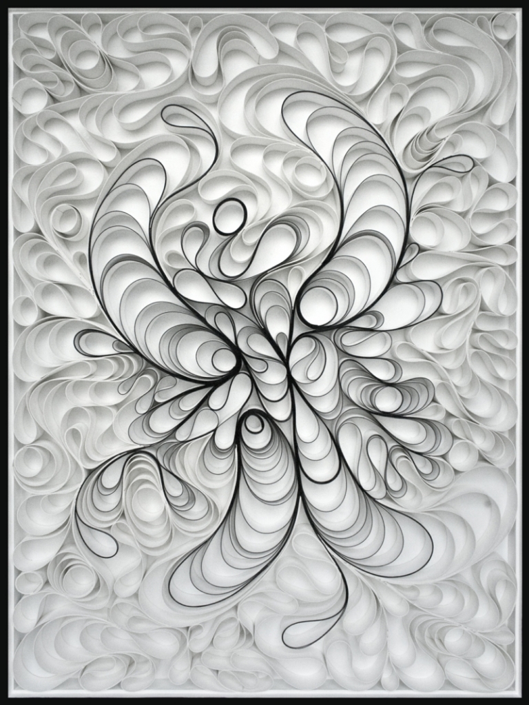 tableau design abstrait noir-blanc-effet-surdimensionné
