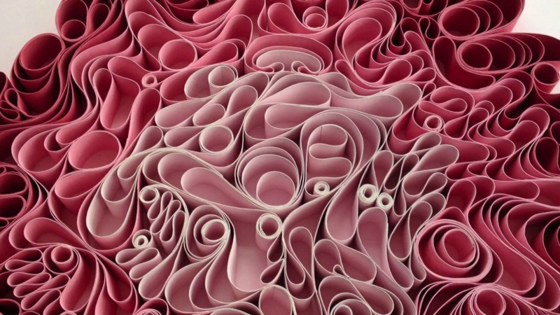 tableau-design-abstrait-rose-multicolore-motifs-complexes