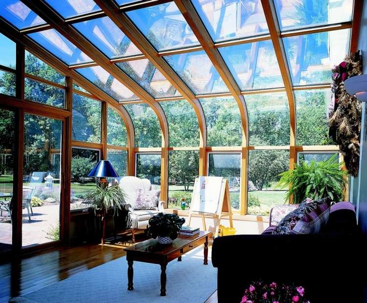 Véranda bois en 35 idées d'aménagement et décoration Piscine idées Véranda