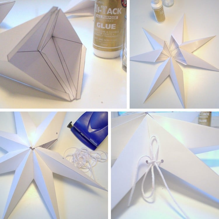 étoile-Noël-papier-plié-3D-fabrication-coloration-détail