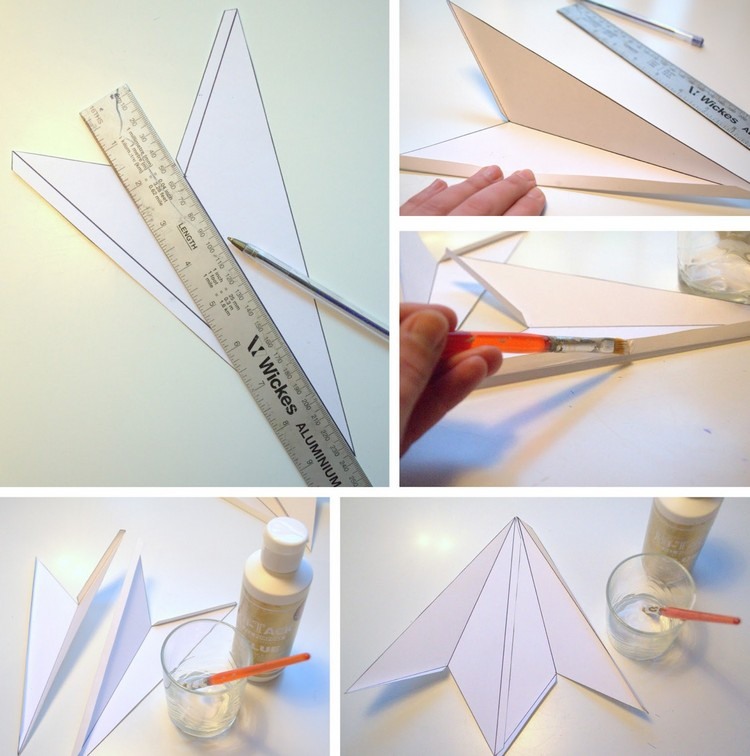 étoile-Noël-papier-plié-3D-travail-fabrication-détail