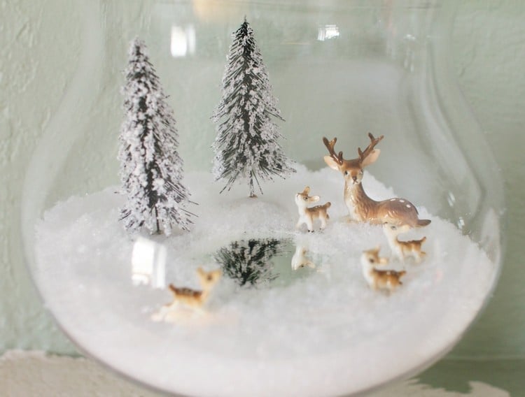 boules-Noël-verre-bols-vases-verre-décorer-soi-même-neige-artificielle